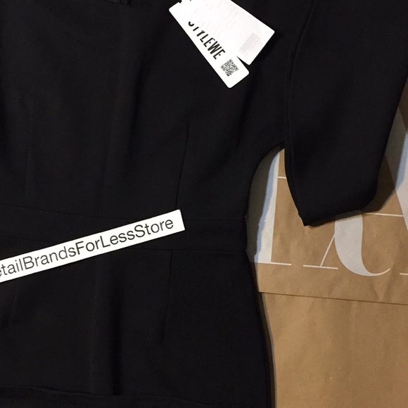 STYLEWE KE-YING-YI Stretch Black Ruffle Sleeves Pencil Midi Dress - Picture 7 of 11